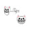 Cat Face cute 925 Sterling Silver Ear Studs 1
