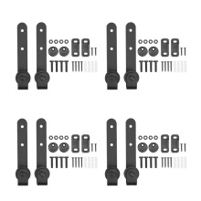 4X Kit de Quincaillerie pour Porte de Grange Coulissante pour Armoire Kit de Quincaillerie pour Porte Coulissante Super Placard Sur Rail de