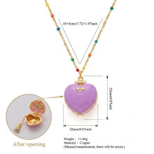 (Princess) 1pc hartvormige te openen magische doos hanger, kinderachtig innerlijke gemaakt miniatuur beeldje doos, dromerig huis