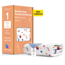 (Space, 1) Toddler Potty Training Bed Pads - Multi-Layer Non-Slip Washable Incontinence Mattress Sheet