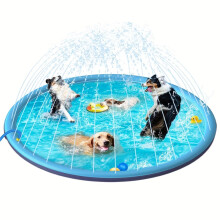 (101.6 Cm) Antislip hondenspatmat - Duurzaam watersproeizwembad, zomerbuitenplezier, speelmat met fontein in de achtertuin en