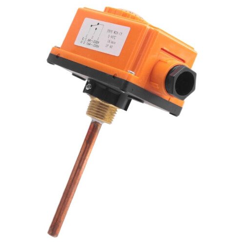 5X G1/2 Male Thread Hot Water Pipe Thermostat Temperature Controller 90 Celsius High Temperature Start Heating System 2