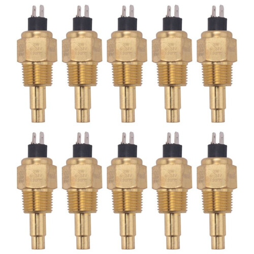 10X Vdo 1/2 Npt 21mm Thread Engine Oil Temperature Sensor Water Temperature Sensor for Generator Set