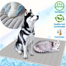 (L (69.85x50.04 cm)) Tapis rafraîchissant d'été extra-large pour animaux de compagnie, coussin rafraîchissant pour lit pour chien et chat,
