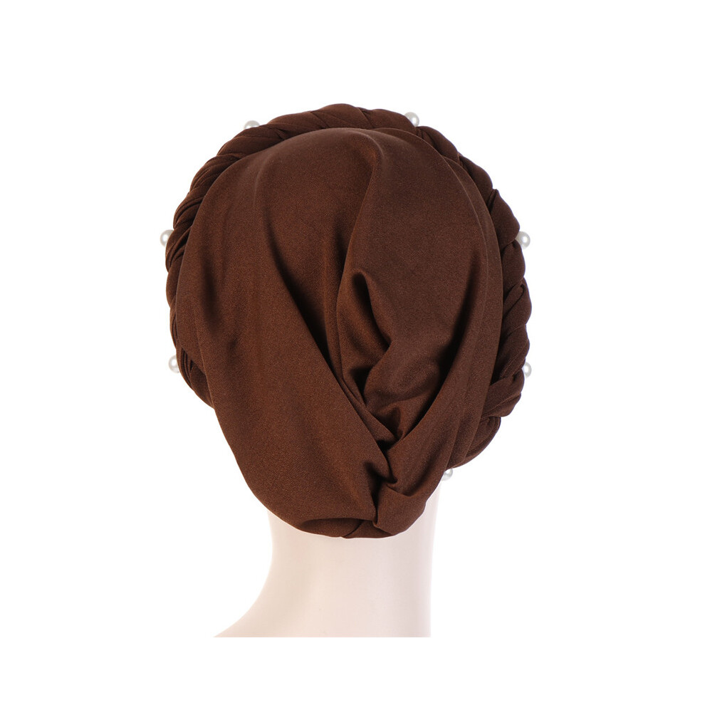 (White) Women Ladies Hair Loss Scarf Cancer Chemo Cap Muslim Turban Hat Hijab Head Wraps