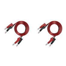 4 PièCes Multi-MèTre Fils de Test Câble Cavalier Fil Ligne SéCurité 4mm Fiche Banane Outil de Test RéTractable Rouge Noir
