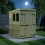 4 x 6 Pent Shed (Double Door, With Windows) 3