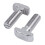 M8 Thread T-Slot Drop-in Stud Sliding Screw Bolt Silver Tone 15Pcs 3