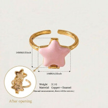 (Pink Ring) Colgante de caja mágica que se puede abrir en forma de corazón, caja de figuras en miniatura creada en el interior