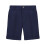 Girls' Solid Button-Front Shorts with Pockets Navy 5-6 Years 1