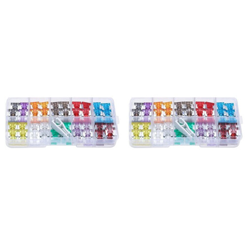 240 Micro-Fuses, Thin Micro-Fuse Kit, Car/RV/Truck/Motor Micro-Fuse Combination Kit 2Amp -40A