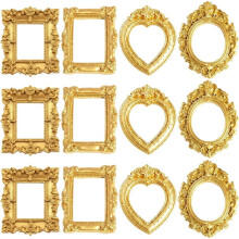 12PC Miniature Picture Frames, Picture Frames,Vintage Frames Suitable for DIY Jewelry Display,Holiday Party Decor
