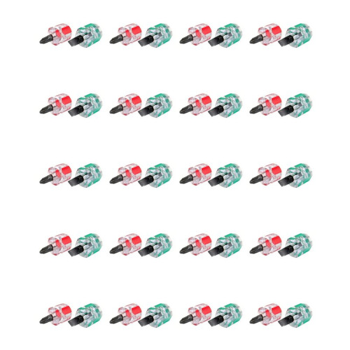 20X  Short Stubby Phillips Slotted Screwdriver Set