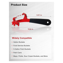 2X 3-in-1 Bung Wrench & Bucket Opener Tool - Aluminum Drum Lid Remover for 5-55 Gallon Drums, Paint Cans, and Pails