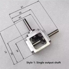 1:1 Commutator Right Angle Drive Gearbox 1M 20T 8MM Spiral Bevel Gear Reducer Single-Output
