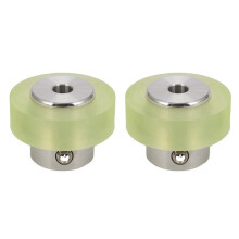 2Stck 100mm Aluminium Polyurethan Industrie Encoder Rad Mess Rad zum Messen Von Dreh Gebern