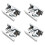 4Pcs Spring Loaded Door Easy Lock Stop Catch Release Clamp Double Roller Catch (Mp-4) 1