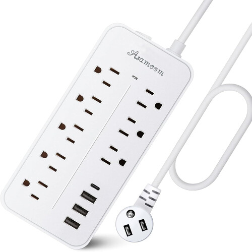 Överspänningsskyddande grenuttag8 Uttag3USB-A1USB-C1700J