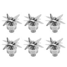 6X 767 Espremedor de Aço Inoxidável Lâminas de Gelo Liquidificador 8 Lâminas Faca Faca para Máquina Universal 2L