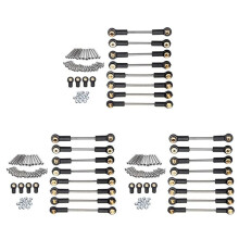 3X Upgrade Replacement Part Metal Suspension Toe Link Tie Rod Set for WPL 1/16 C14 C24 RC Car Parts