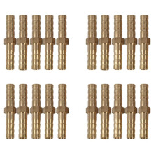 20Pcs 6mm Inner Dia Air Gas Straight Hose Pipe Barb Coupler Connector