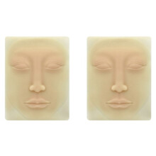 2X Beginner 3D Silicone Permanent Makeup Tattoo Training Practice Fake Skin Blank for Microblading Face