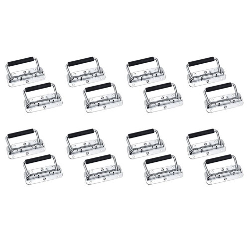 16Pcs 304 Stainless Steel Spring Handle Prop Box Tool Aluminum Box Handle Activity Handle Folding Industrial Handle