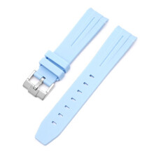(Blue, 20MM) Aquaman Series for Rolex - Black & Green Silicone Strap 20/21/22mm