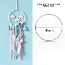 60 Pack 4 Inch Silver Dream Catcher Metal Rings Floral Hoops Wreath Macrame Creations Ring for Crafts DIY