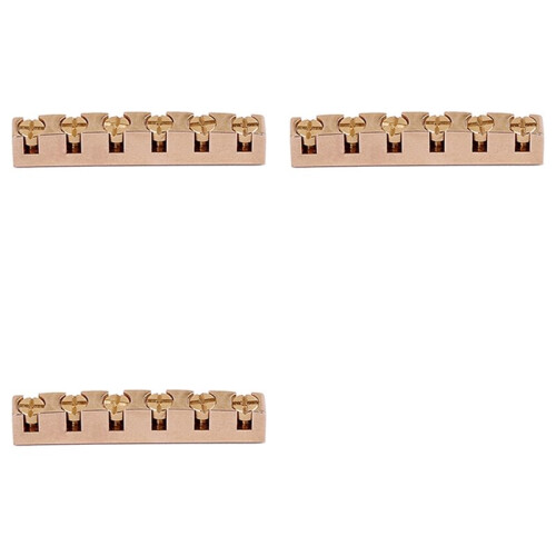 3pcs 43mm Guitar Nut Height Adjustable Bell Brass Nuts Replacement for LP SG Style Guitar
