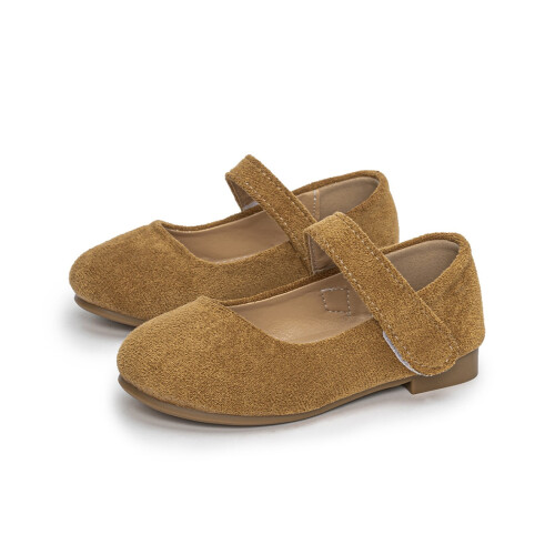 Sandales d'été pour filles, marron uni, bride ajustable