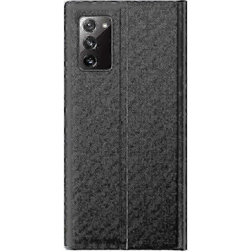 (Black) Galaxy S20 FE Smart View Flip Cover with Mirror Display Window, Premium Leather Case 1