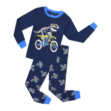 Conjunto de pijama infantil de manga larga con estampado de dinosaurios (2 piezas)