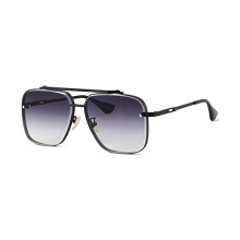 Lunettes de soleil aviateur à verres dégradés, style vintage, en métal, 63 mm