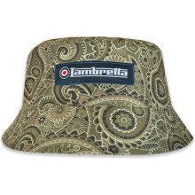 (One Size, Khaki) Lambretta Mens Paisley Summer Festival Bucket Hat