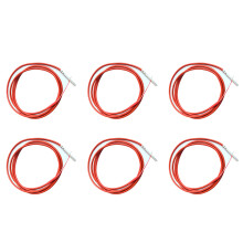 6X 2 Wire PT1000 Temperature Sensor Thermistor Silicone Gel Coated 1.5Meters Probe 45mm x 5mm -50-180 Centigrade RTDs