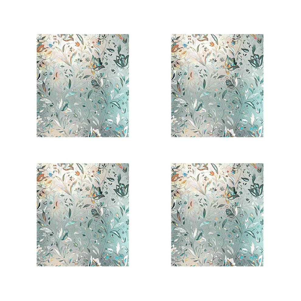 4X 3D Rainbow Window Film Stained Glass Vinyl Static Non Adhesive Film Opaque Privacy Protective Tint -45X100cm 6032015672136