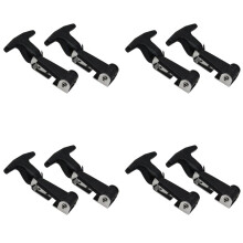 8 Pièces Loquet de Capot en Caoutchouc en Acier Inoxydable PoignĂ©e en T Flexible Loquets de Tirage Flexibles en Caoutchouc avec Supports BoĂ®te Ă