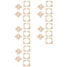 100 Stuks Gesneden Ongeverfd Europees Houten Meubilair Raam Hoek Hout Applique Onlay Houten Beeldjes Sier 4 X 4 cm
