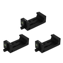 3X XILETU XJ-8 Tripod Bracket Phone Holder Clip for Phone Flashlight Micro-Phone with Spirit Level Black