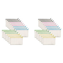 30 Pak Leeg Katoenen Canvas DIY Rits Zakjes Zakjes Etui voor Make- Cosmetische Toilettas Stationaire Opslag