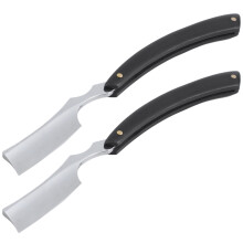 2X Retro Razors Are Made By Hand Gold Dollar High Carbon Steel Folding S-Afety Straight Barber for Face