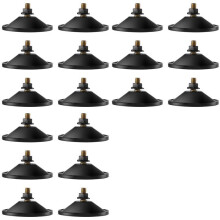 18 Stuks Kleine Zuignappen, Sterke Zuignappen voor Glas, Zwarte 2,2 Inch Zuignappen voor Ramen met Schroef