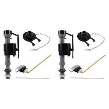 2X Universele Vervangingsset voor Toiletspoelers, Reparatieset voor Toiletspoelklep, Inclusief Handgreep voor Toiletvulklep