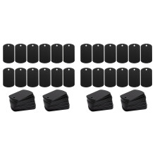 200Pcs Metal Stamping Blanks Black for Stamping, Engraving Blanks Aluminum Stamping Blanks Keychain Blank Dog Tag