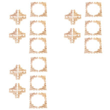 60 Stuks Gesneden Ongeverfd Europees Houten Meubilair Raam Hoek Hout Applique Onlay Houten Beeldjes Sier 4 X 4 cm