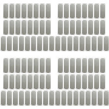 100 Pack Roestvrij Staal Gravure Blank Tags Rechthoek Stempelen Blanks met 4 Gaten 1Inchx3Inch