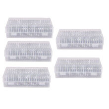 5 Set 46 mm Coin Capsules Plastic Round Coin Holder Case and 7Sizes (16/20/25/27/30/38/46mm) Protect Gasket