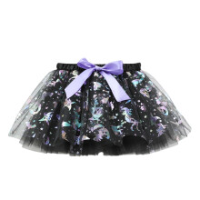 Saia tutu de abóbora de Halloween para meninas, preta, tamanhos 2 a 4 anos.