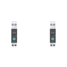 2X 40A Tuya Single Phase Din Rail WIFI Meter Timer Power Consumption Monitor Wattmeter,Black with Metering